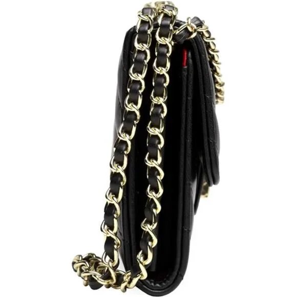 Small Black Leather Crossbody Purse - Picture 4 of 4